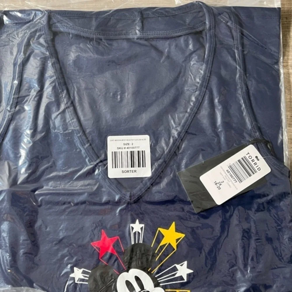 New Torrid‎ Disney Americana Mickey Mouse Foxy Sleeveless Halter Top